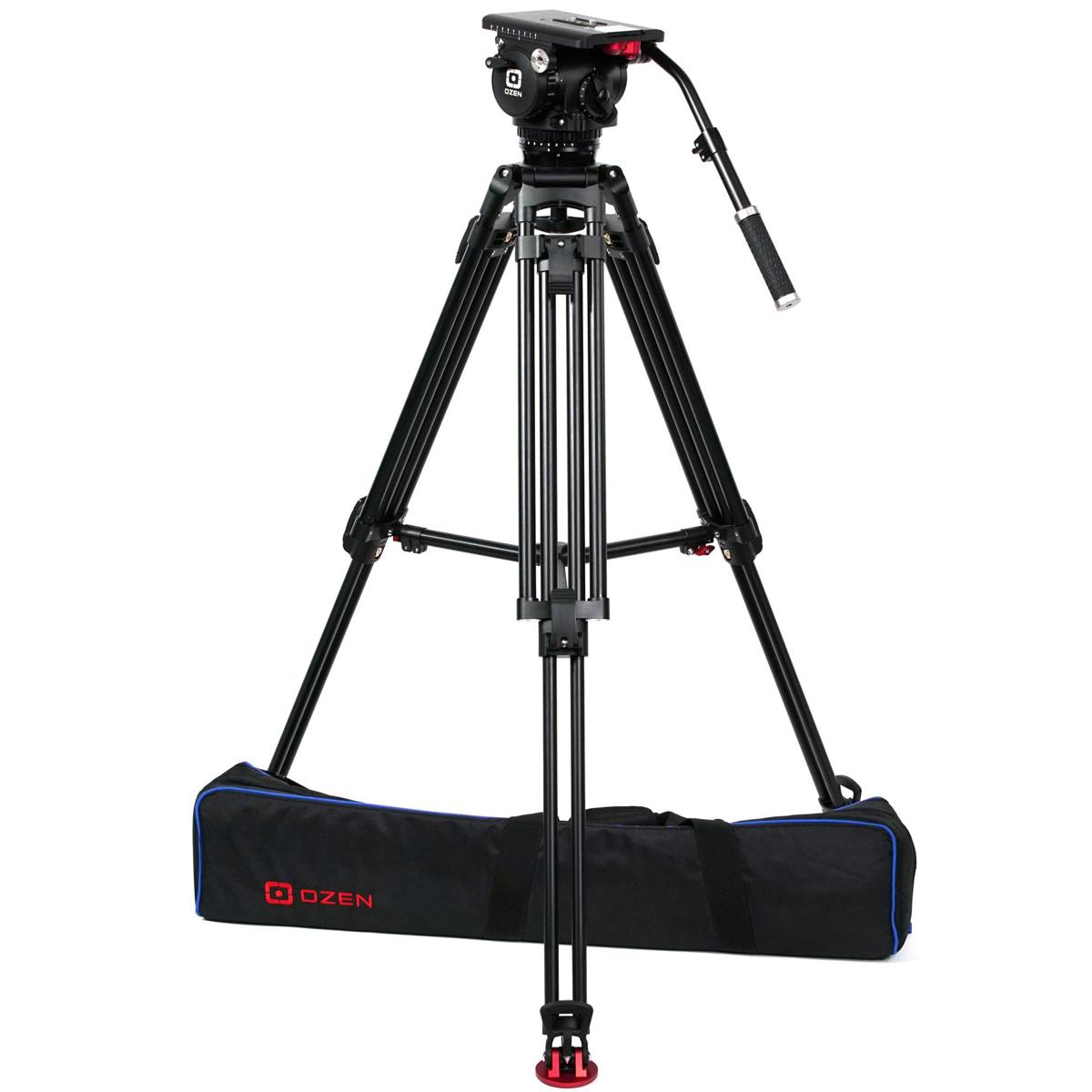 

OZEN 20AL2HD 3-Section Heavy-Duty Al Tripod w/AGILE 20 100mm Fluid Head,E-Z Load