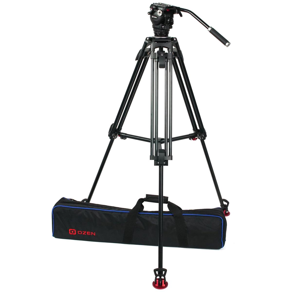 

OZEN 6AL2HDS 3-Section Heavy-Duty Al Tripod w/AGILE 6S 75mm Fluid Head, S-Loc