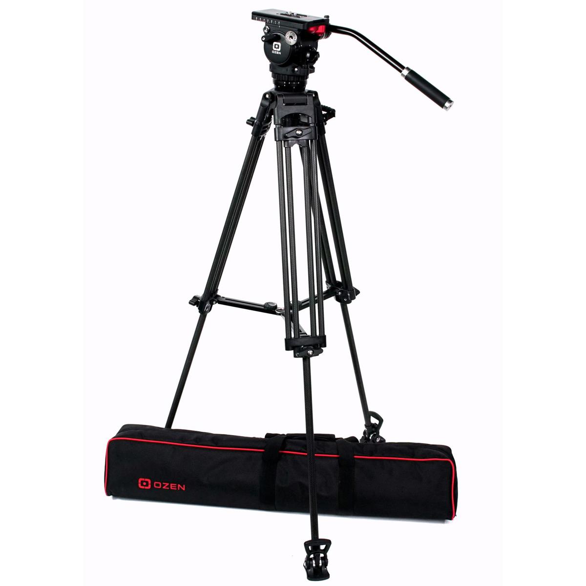 

OZEN 6CF2 3-Section Carbon Fiber Tripod w/AGILE 6 75mm Fluid Head,Mini E-Z Load