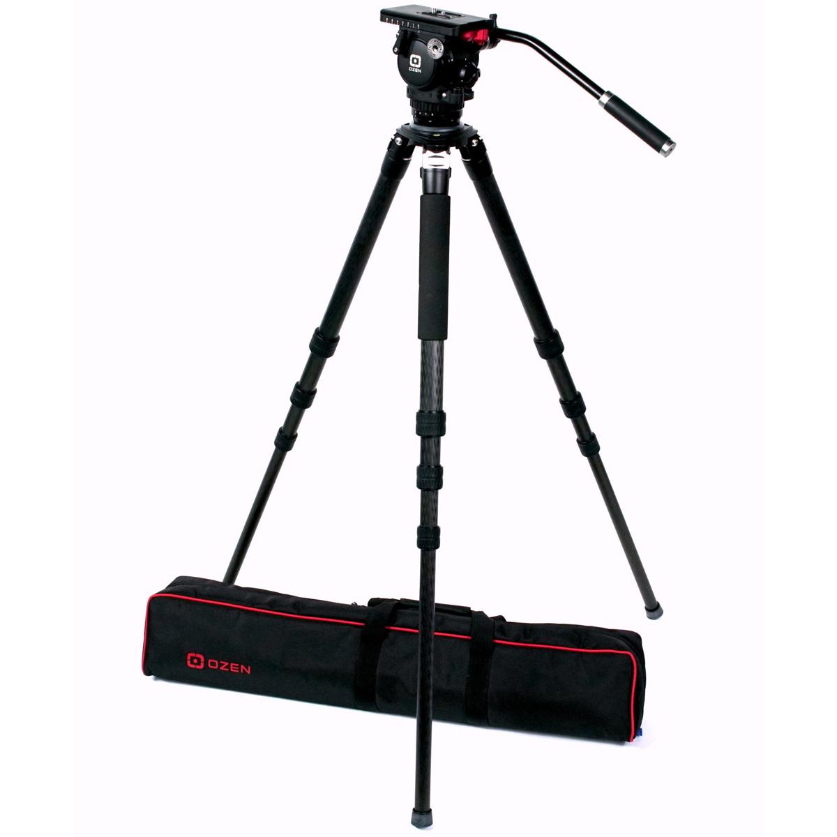 

OZEN 6CF3 4-Section Carbon Fiber Tripod w/AGILE 6 75mm Fluid Head,Mini E-Z Load