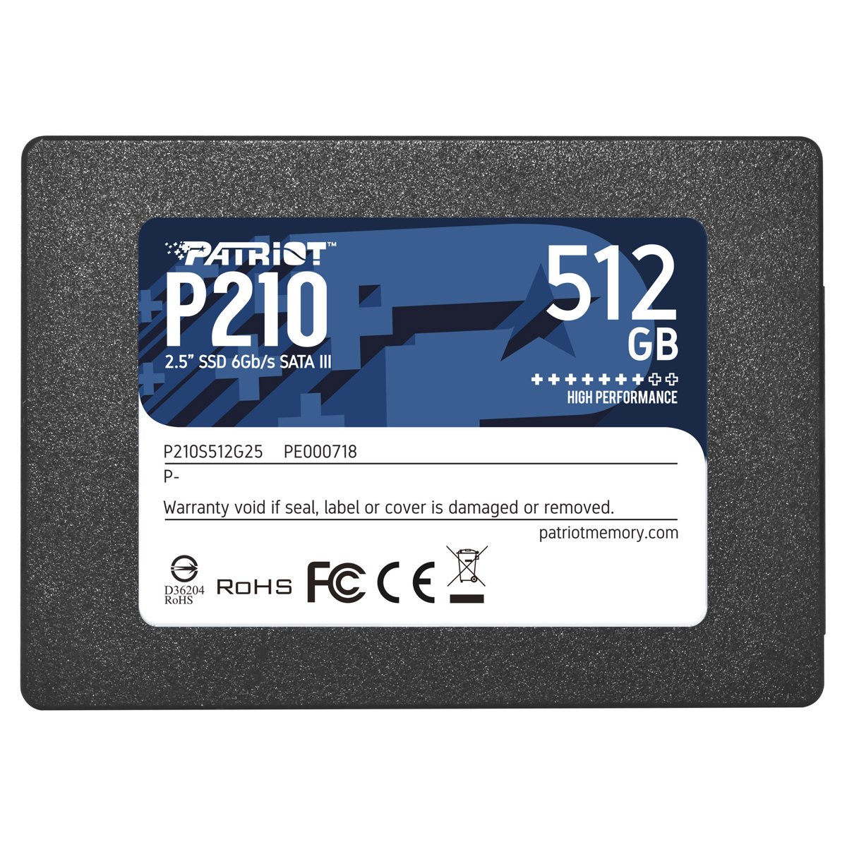 

Patriot Memory P210 512GB SATA III 2.5" Internal SSD
