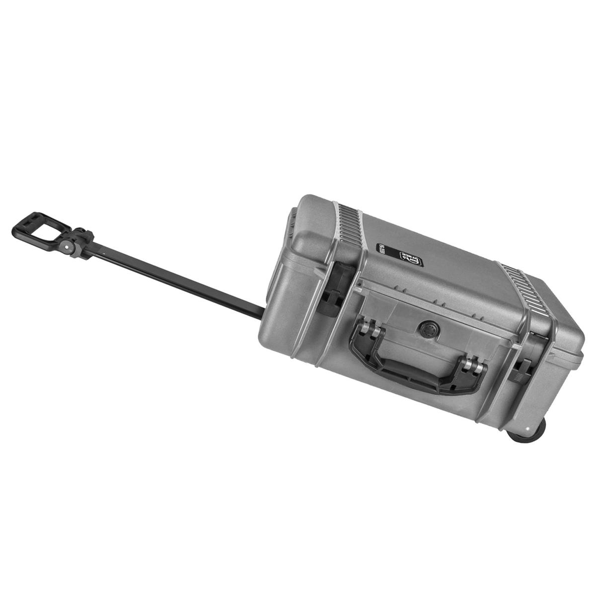 Porta Brace PB-2550DSLRP Wheeled Hard Case w/Premium Divider Kit,Silver Platinum