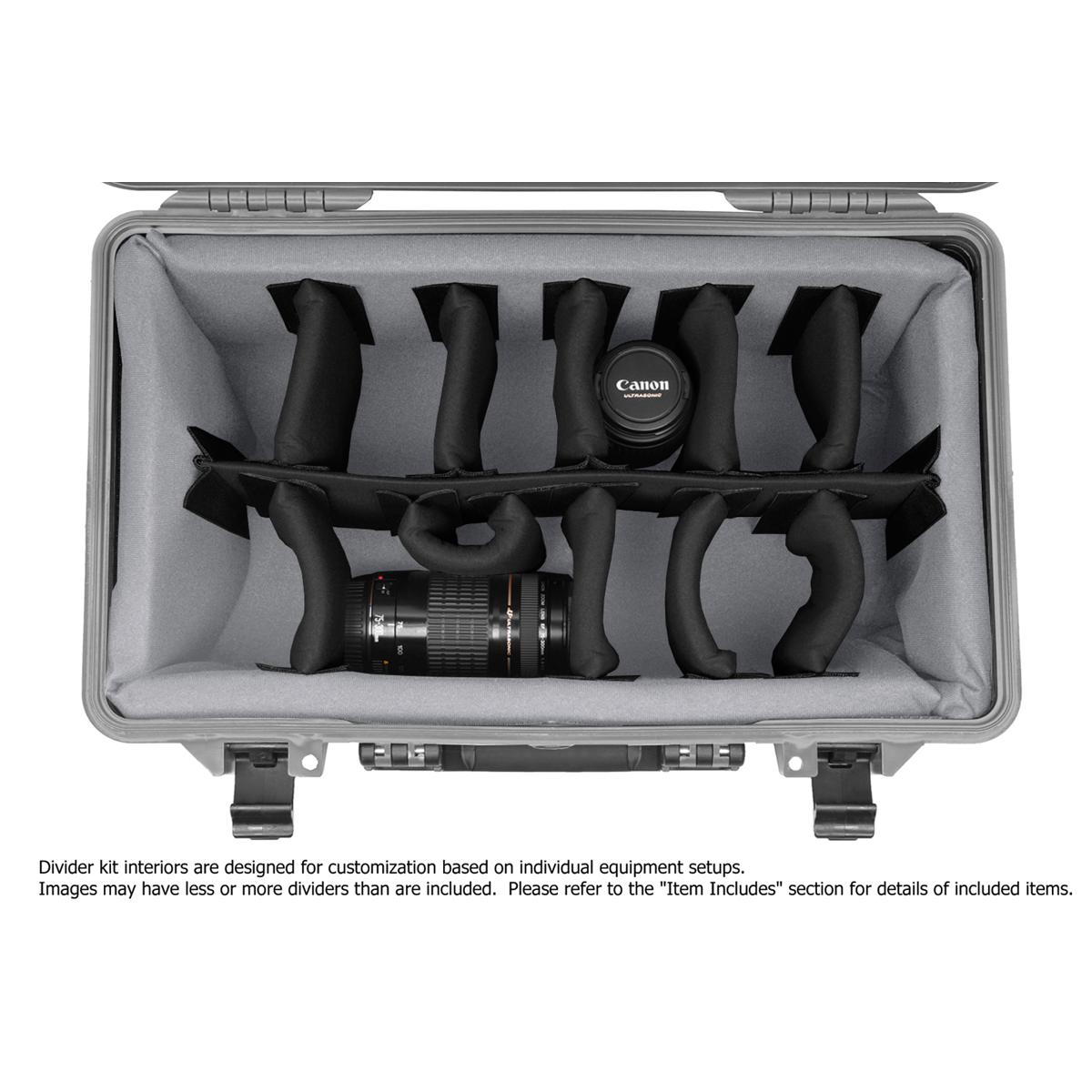 Porta Brace PB-2550DSLRP Wheeled Hard Case w/Premium Divider Kit,Silver Platinum