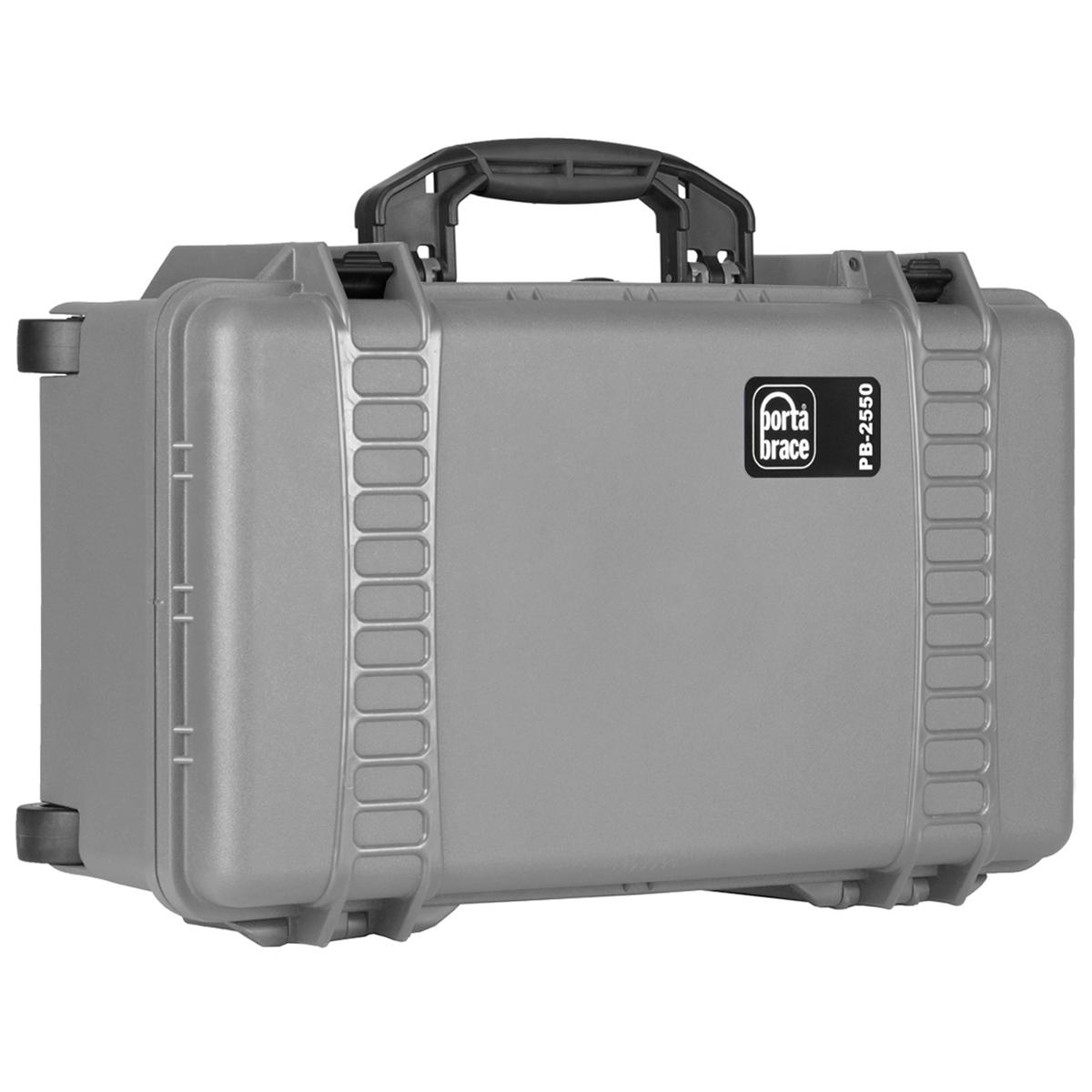 Porta Brace PB-2550DSLRP Wheeled Hard Case w/Premium Divider Kit,Silver Platinum
