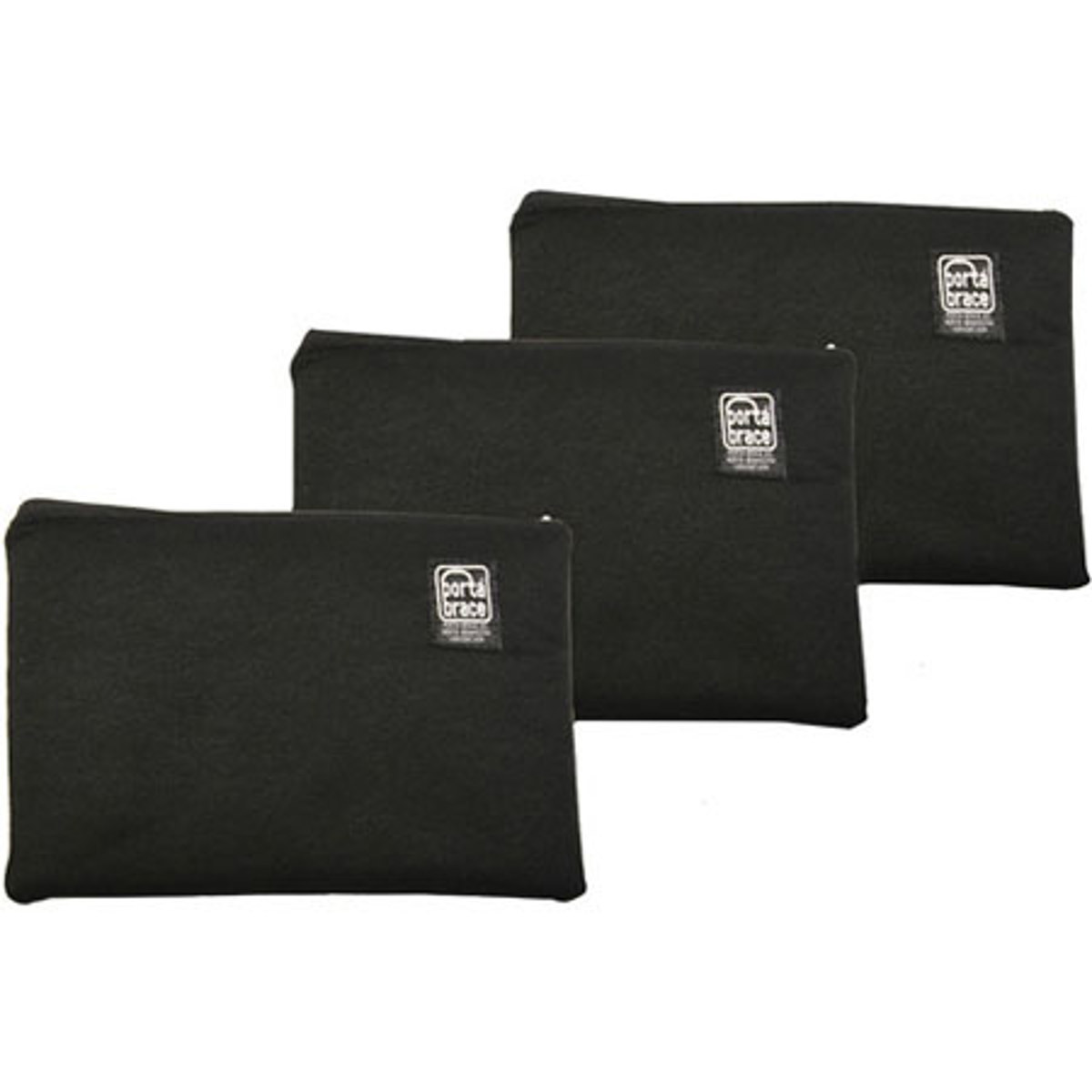 

Porta Brace PB-1221 Stuff Sack (Zippered Padded Pouch) - Black - Set of 3