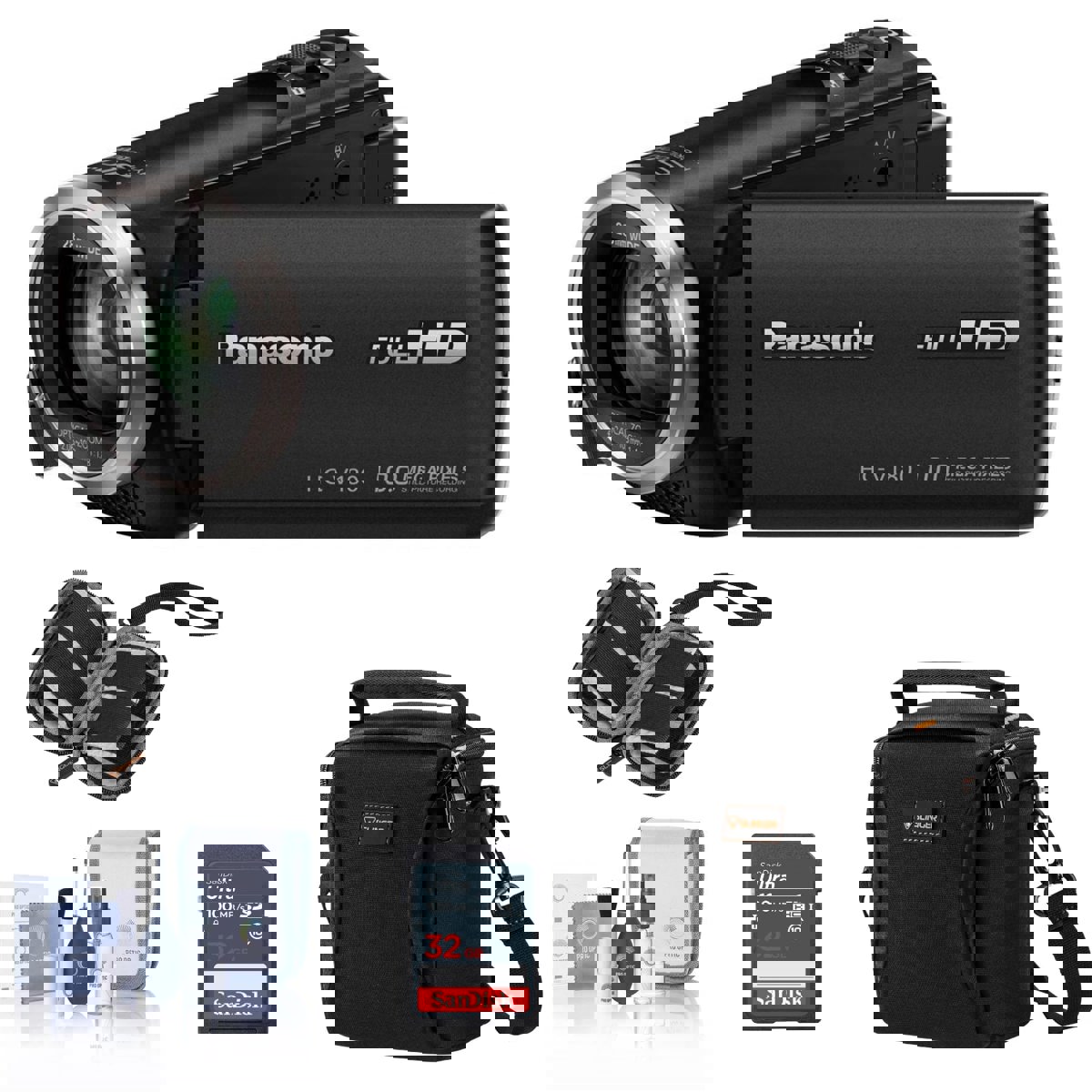 

Panasonic HC-V180K Full HD Camcorder With Free Accessory Bundle