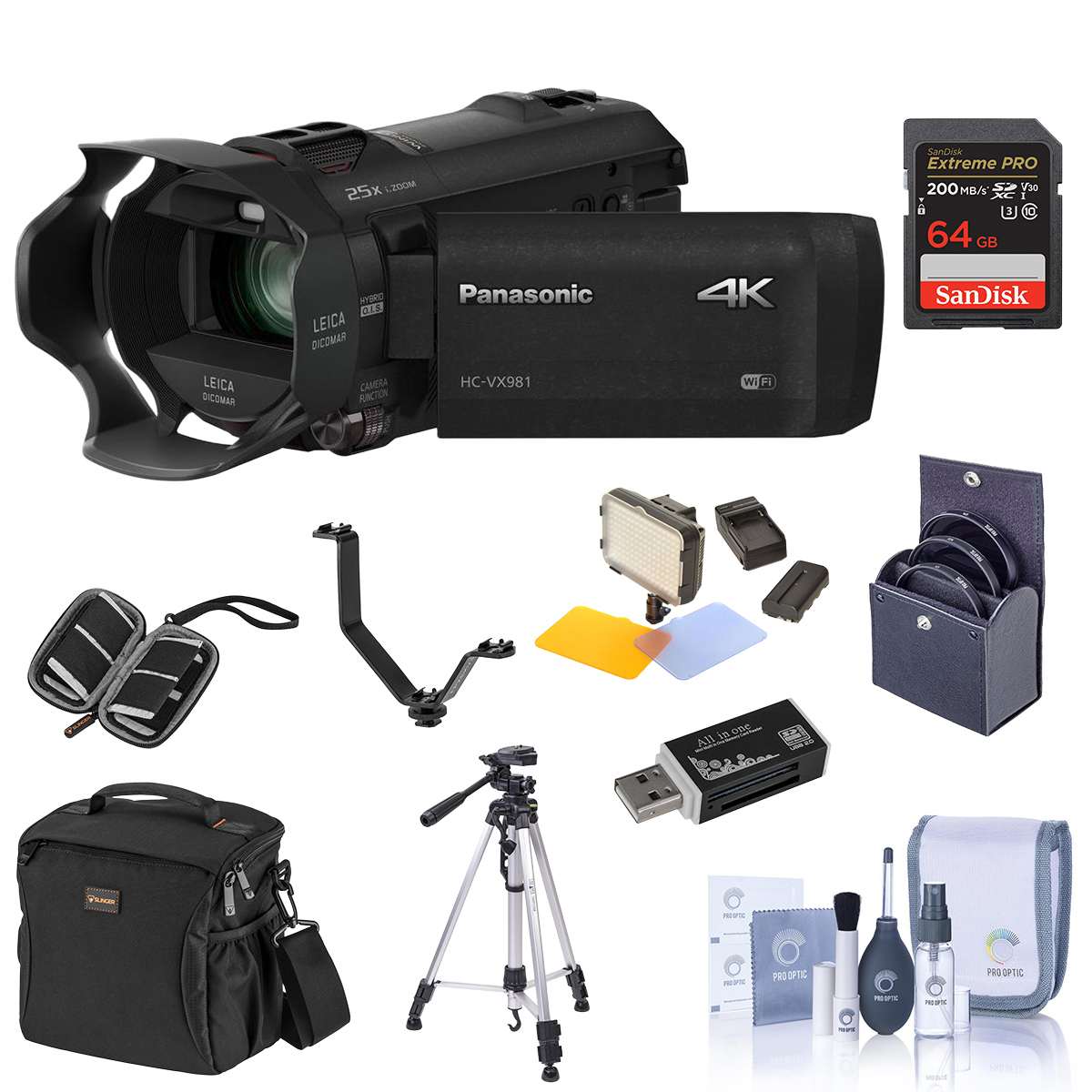 

Panasonic HC-VX981K 4K UHD Camcorder, with Premium Acc Bundle