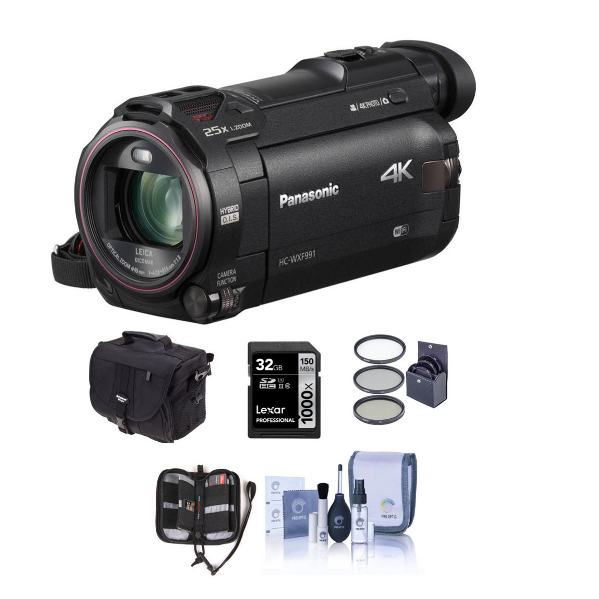 

Panasonic HC-WXF991K 4K Ultra HD Camcorder with Free Accessory Bundle