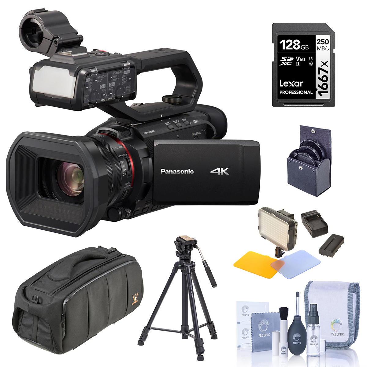 

Panasonic HC-X2000 4K Pro Camcorder with Handle Unit With Free Accessory Bundle