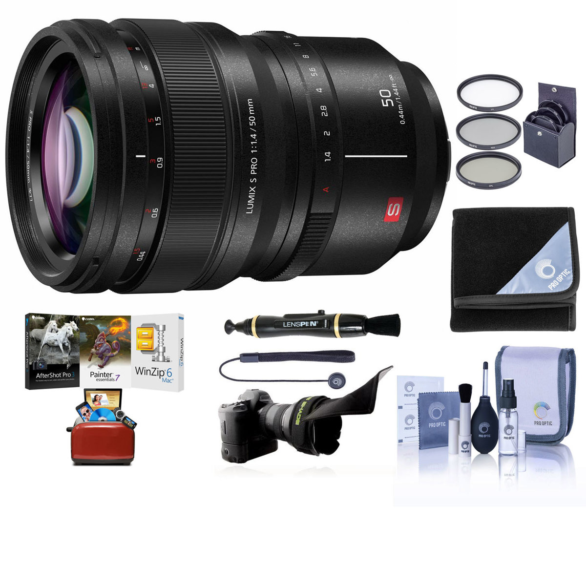 

Panasonic 50mm f/1.4 LUMIX S PRO Lens for Leica L with Mac Software & Acc Kit