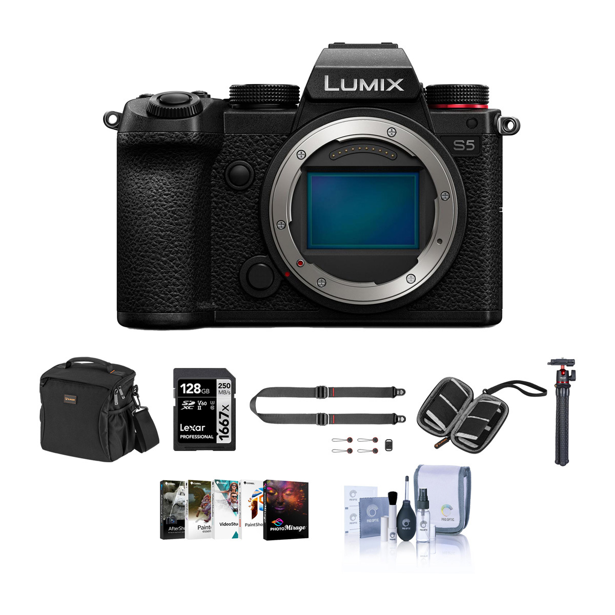 

Panasonic Lumix DC-S5 Mirrorless Digital Camera With Free PC Accessory Kit