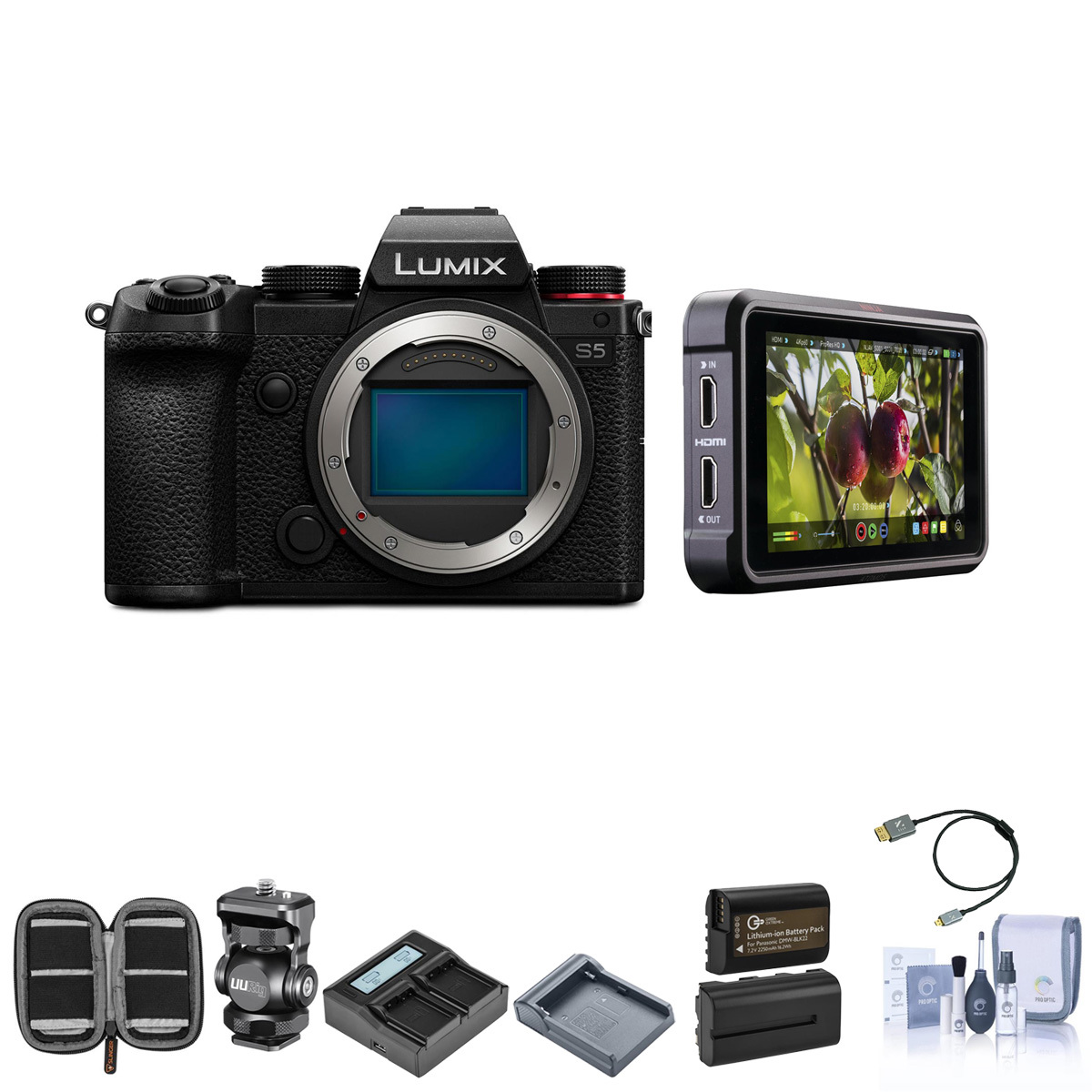 

Panasonic Lumix DC-S5 Mirrorless Camera with Atomos Ninja V Kit