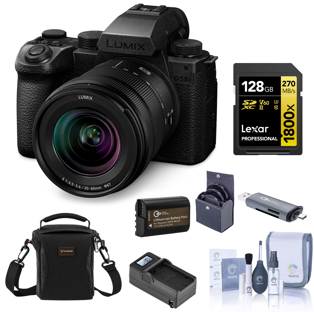 

Panasonic LUMIX S5IIX Camera w/20-60mm f/3.5-5.6 Lens, Bundle w/Essentials Kit