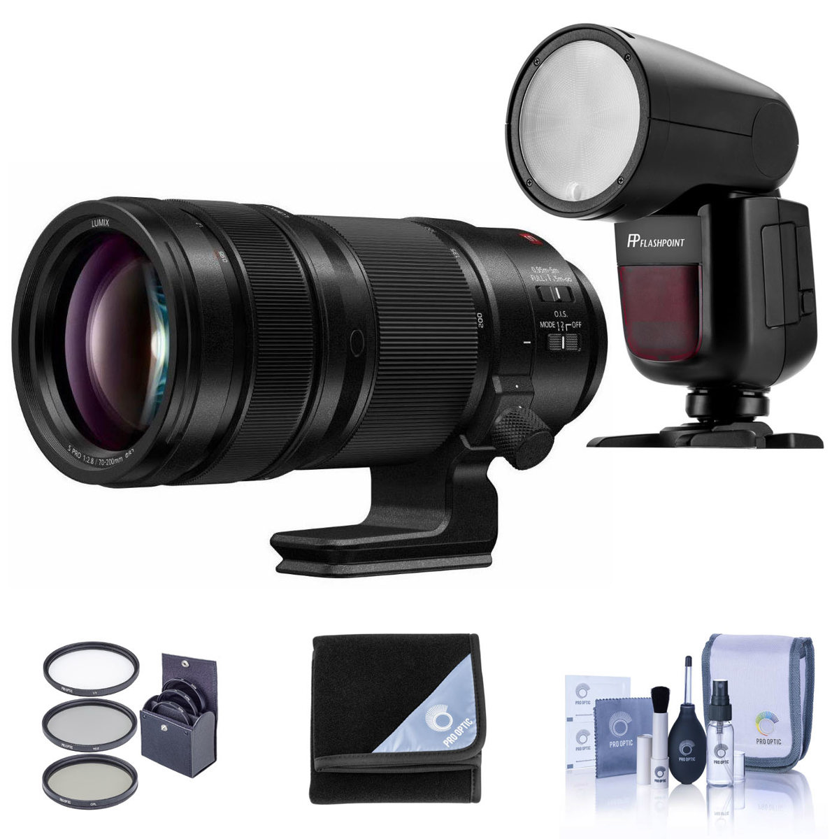 

Panasonic LUMIX S PRO 70-200mm f/2.8 O.I.S. Lens for L Mount with Flash Kit