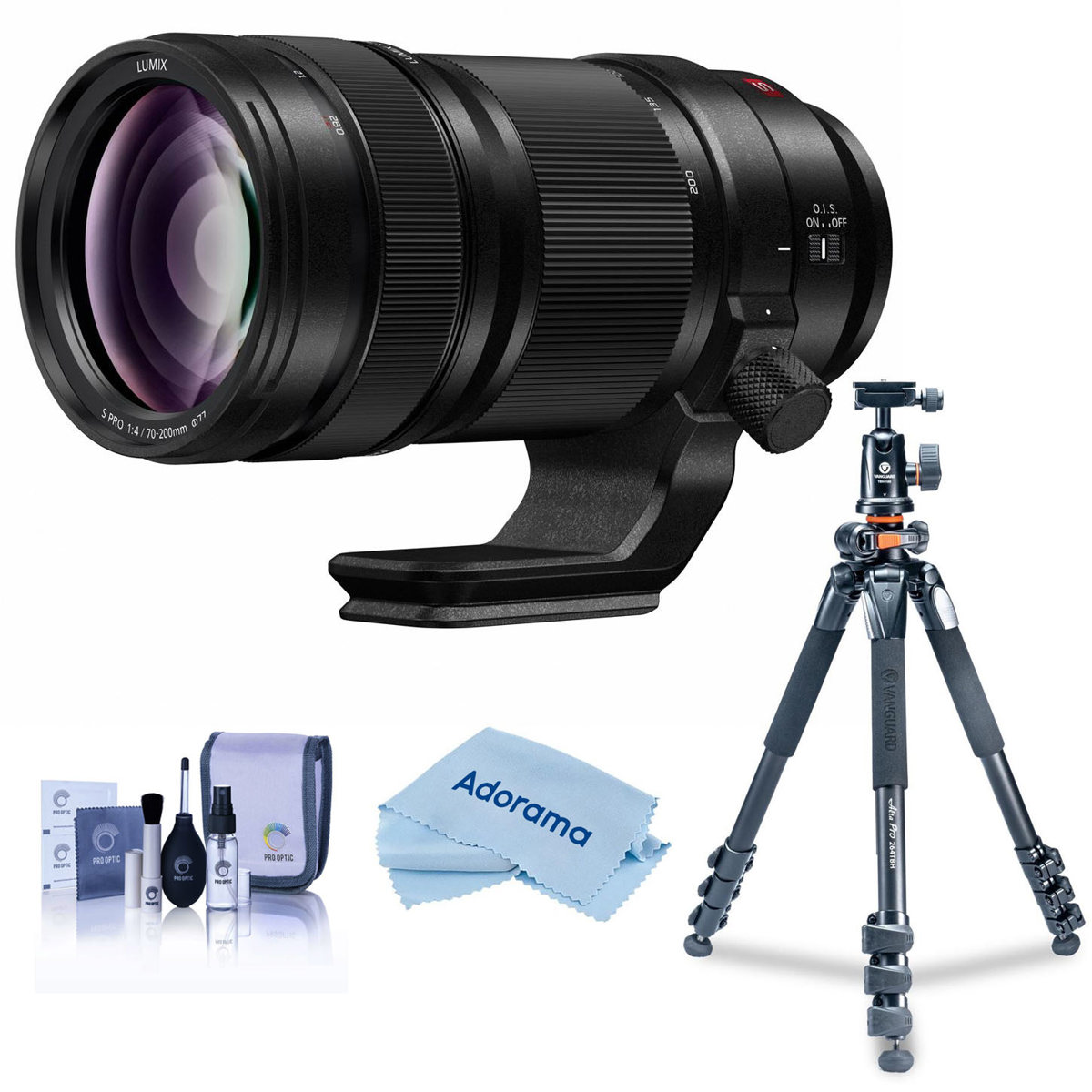 

Panasonic LUMIX S PRO 70-200mm f/4 O.I.S. Lens for L Mount w/Vanguard Tripod Kit