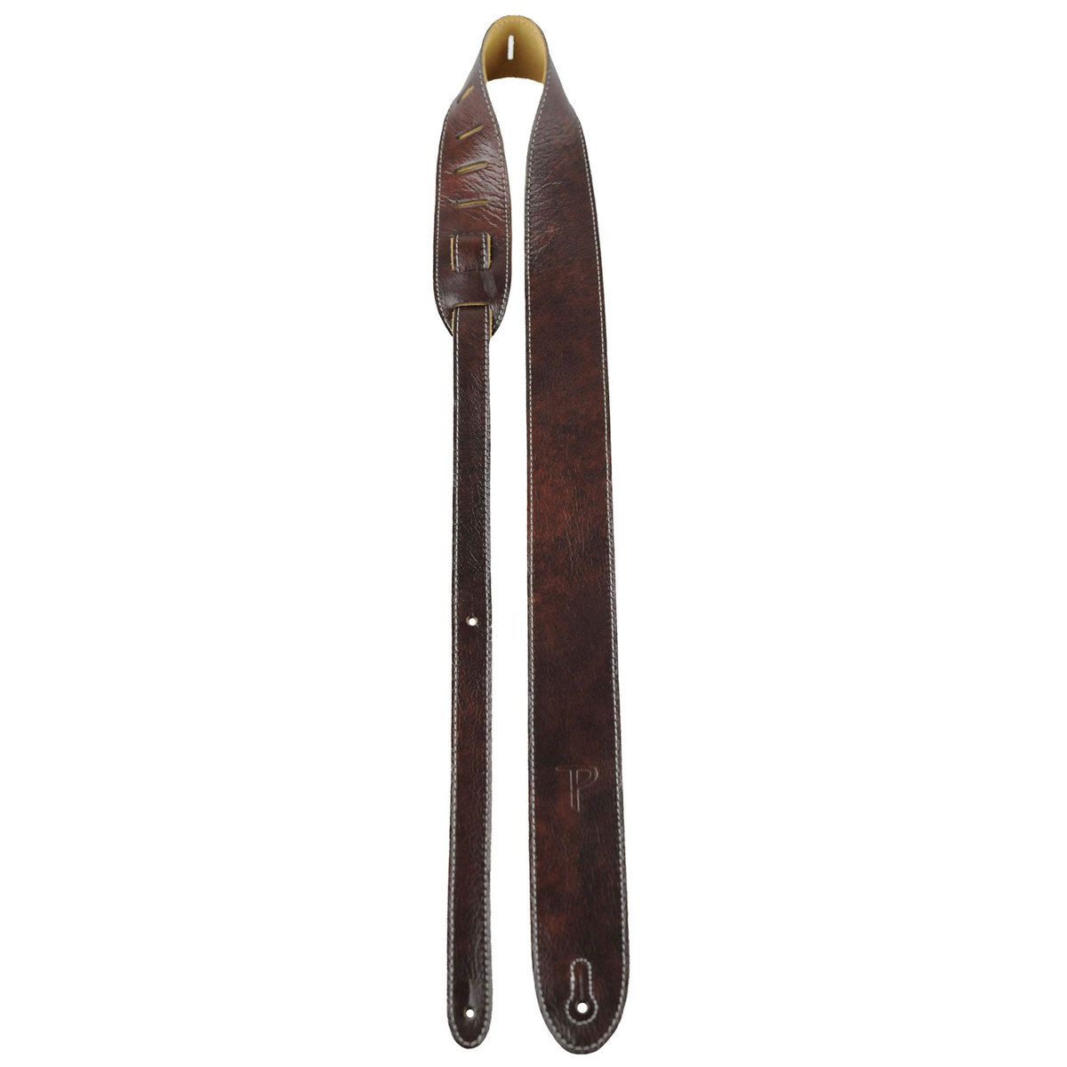 

Perri's Leathers BM2 2" Wide Soft Leather Guitar Strap, Mahagony
