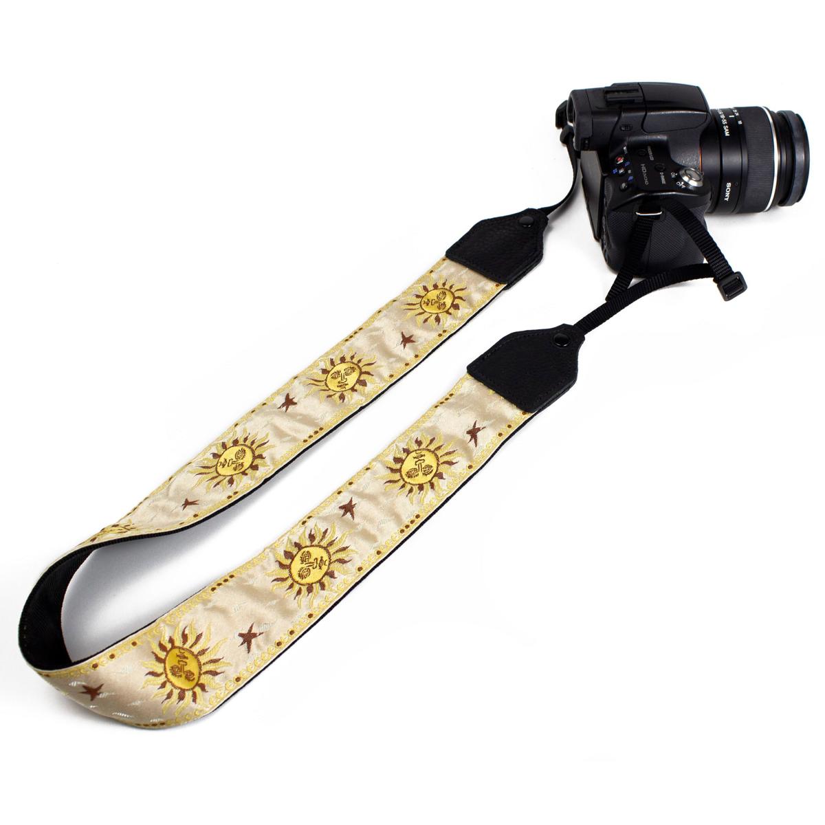 

Perri's Leathers CSJ-28 Jacquard Camera Strap, Gold Suns