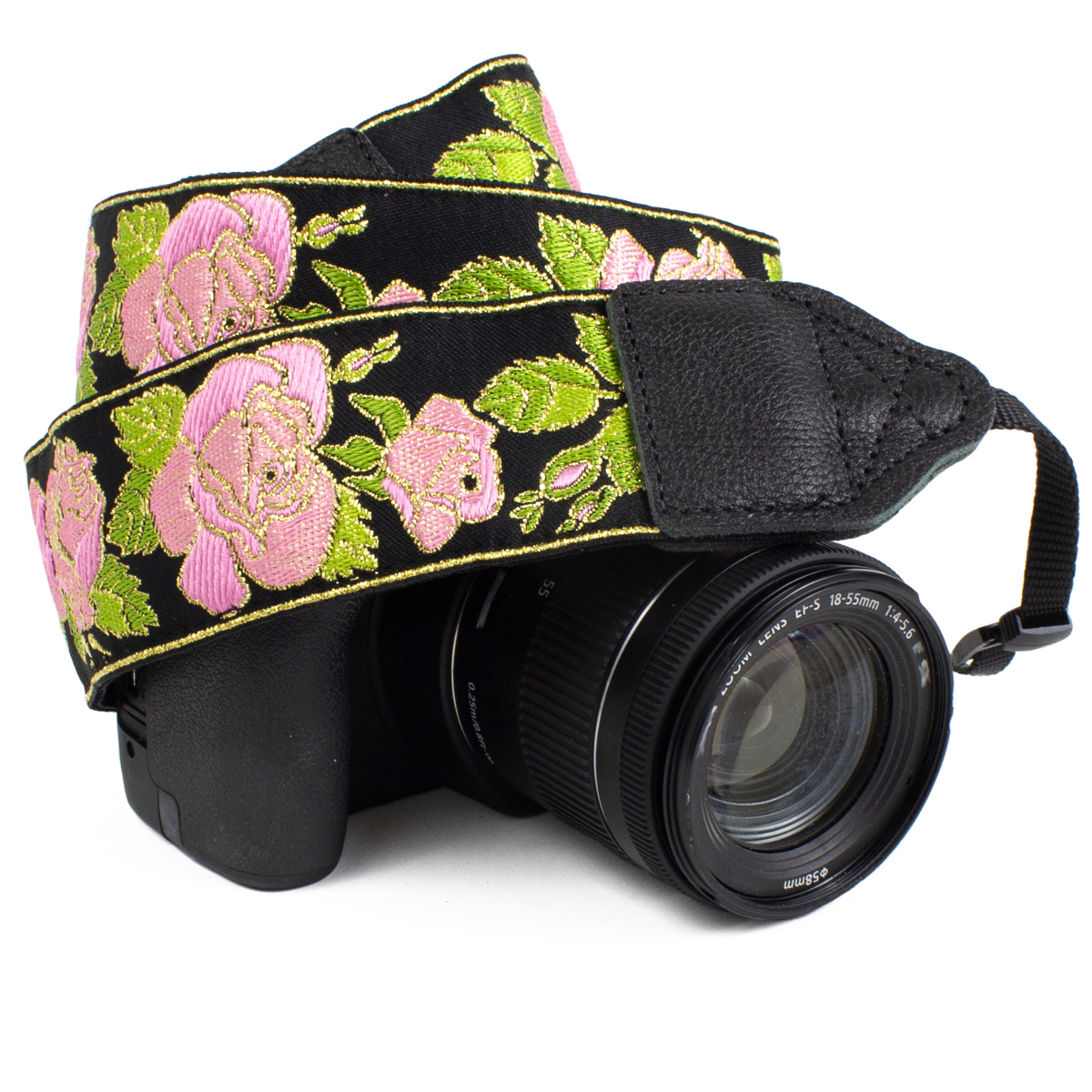 

Perri's Leathers CSJ-50 2" Jacquard Camera Strap, Pink Roses