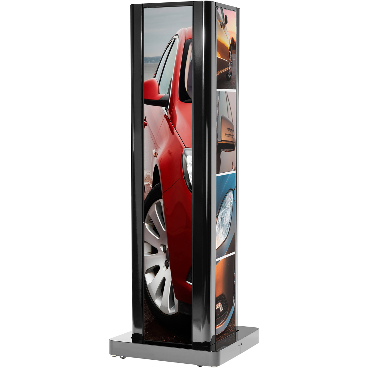 

Peerless Two Sided Ultra Stretch Portrait-In-Portrait Kiosk, Gloss Black