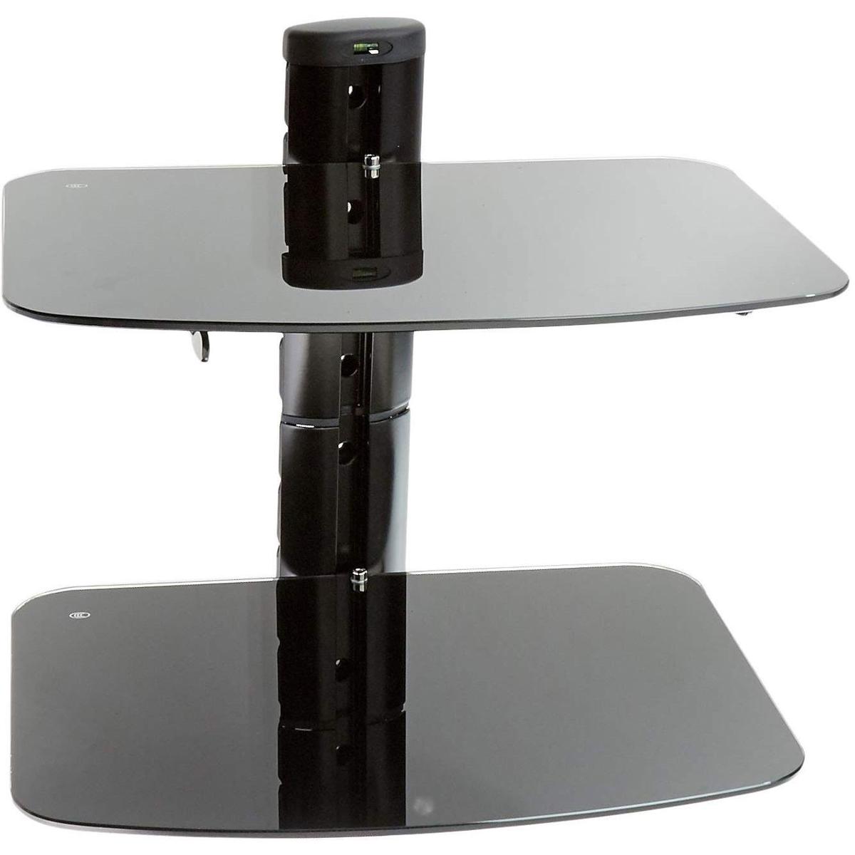 

Peerless DDual AV Wall Shelf with Glass, 30 lbs Capacity, Silver