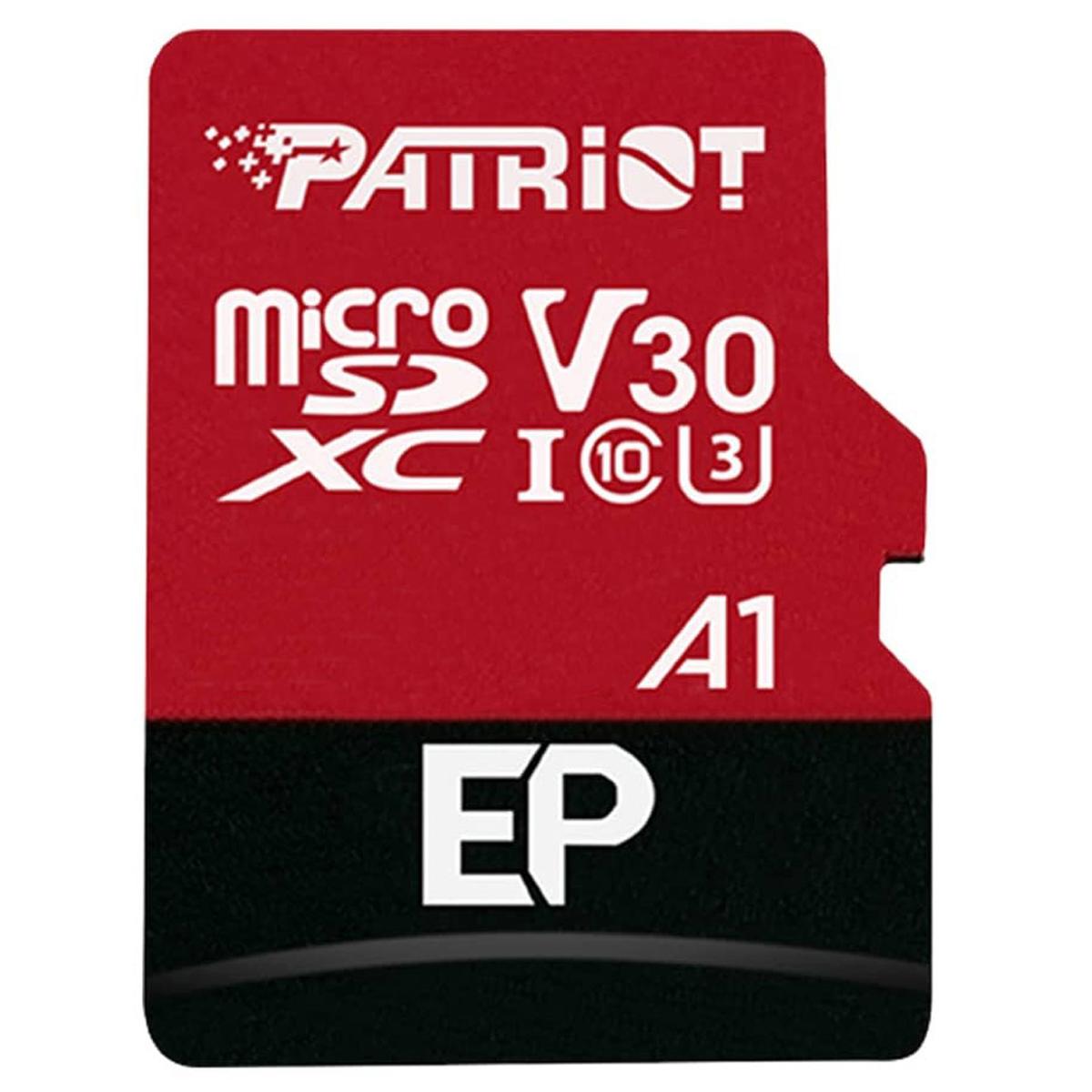 

Patriot Memory Patroit Memory EP Series 512GB Micro SDXC V30 A1 UHS-I U3 4K UHD Card,SD Adapter