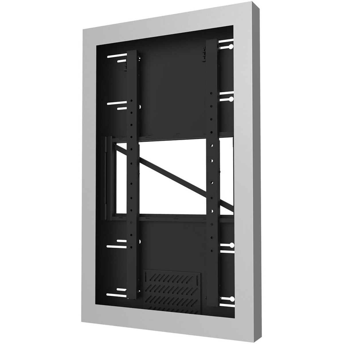

Peerless Portrait On-Wall Kiosk Enclosure for 49" Displays, 2" Deep, Silver