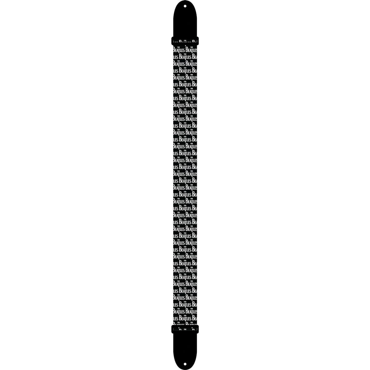 Ремень для гитары Perris Leathers LPCP 2 из полиэстера, белый логотип Beatles на черном