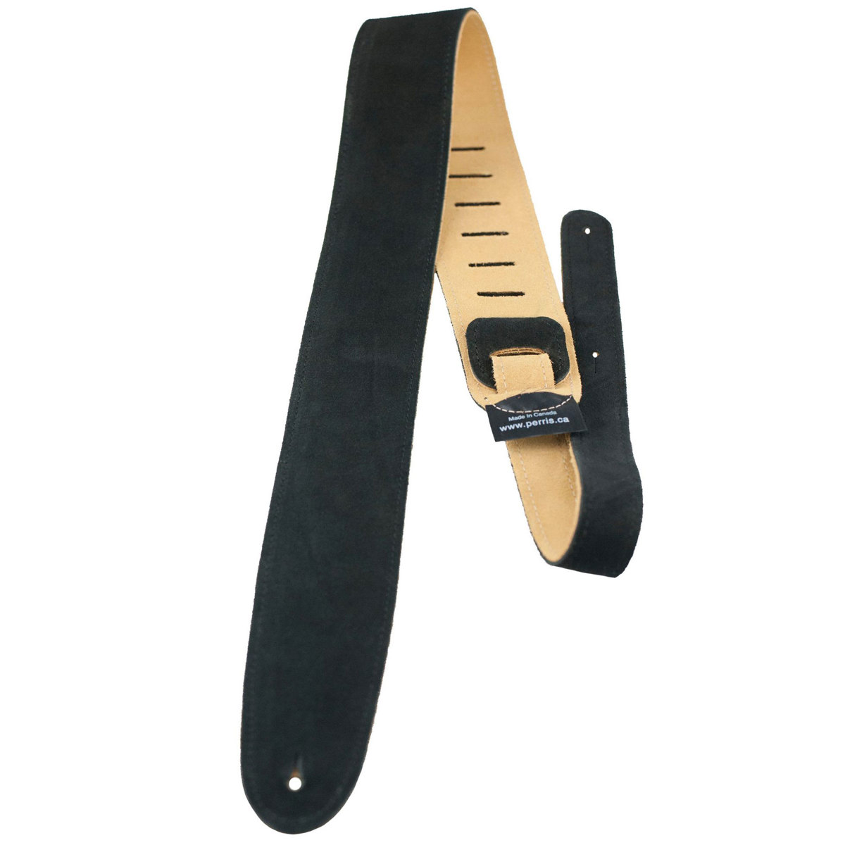 

Perri's Leathers P25S 2.5" Wide Soft Suede Guitar Strap, Black
