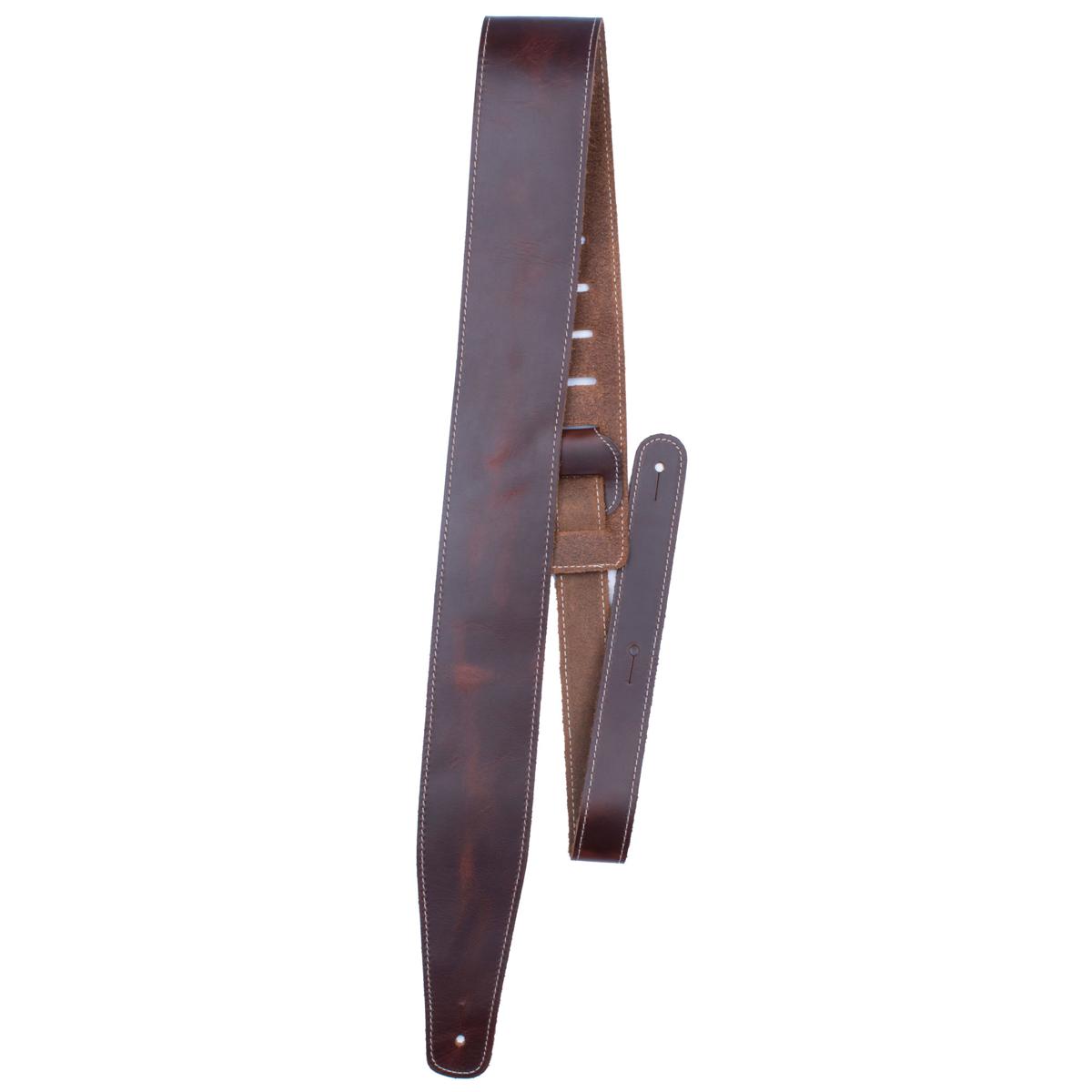 

Perri's Leathers SP25S 2.5" Wide Soft Leather Guitar Strap, Brown