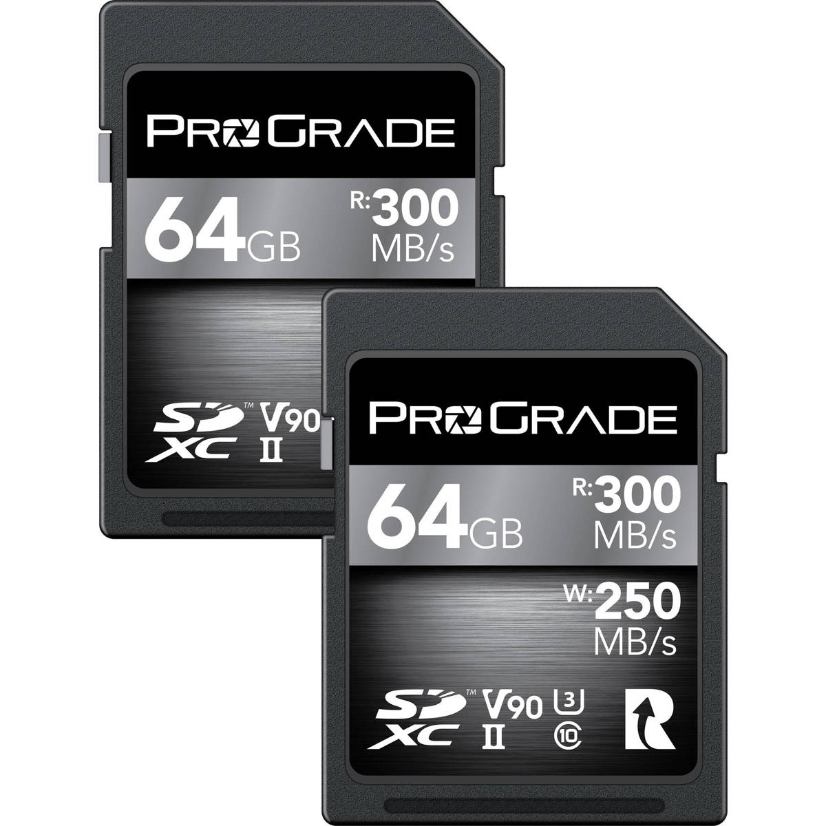 

Prograde Digital ProGrade Digital 64GB SDXC UHS-II U3 Class 10 V90 Cobalt Memory Card, 2-Pack