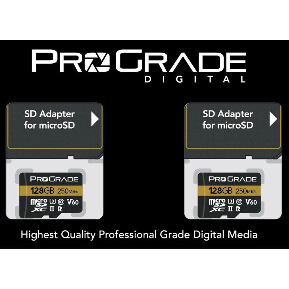 

Prograde Digital 128GB MicroSDXC UHS-II U3 Class 10 V60 Memory Card, 2-Pack