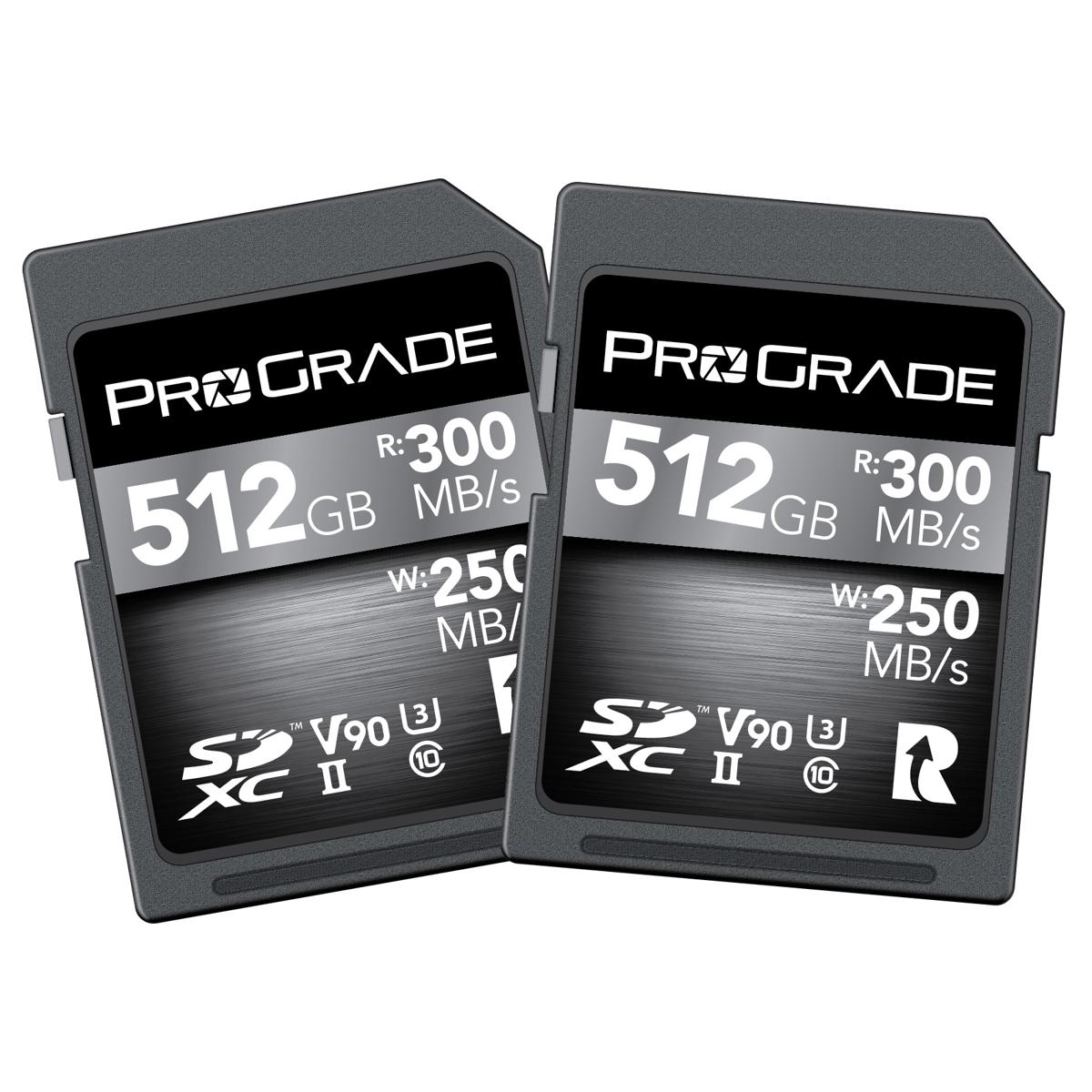 Prograde Digital ProGrade Digital 512GB SDXC UHS-II V90 Memory Card, 2-Pack
