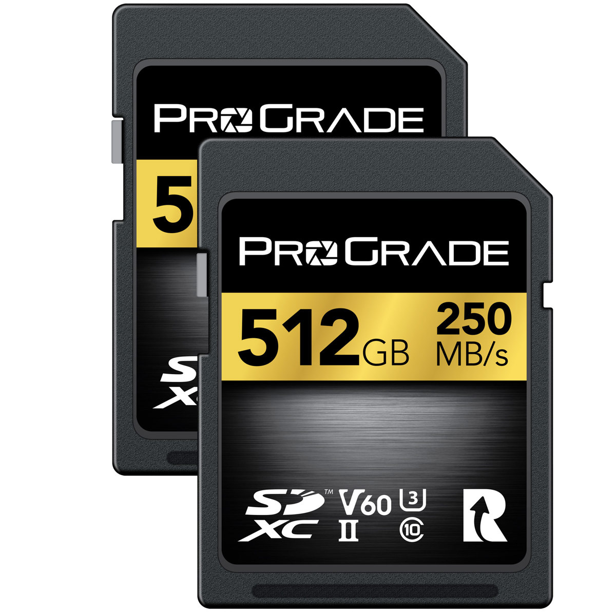 

Prograde Digital 512GB SDXC UHS-II U3 Class 10 V60 Memory Card, 2-Pack