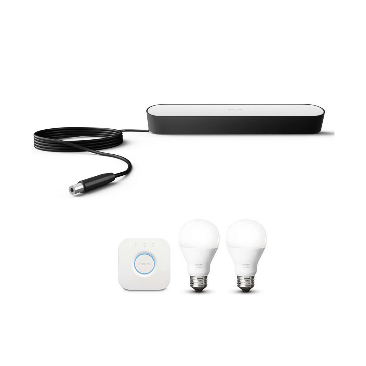 

Philips Hue White & Color Ambiance Play Light Bar, Black W/Hue A19 Starter Kit