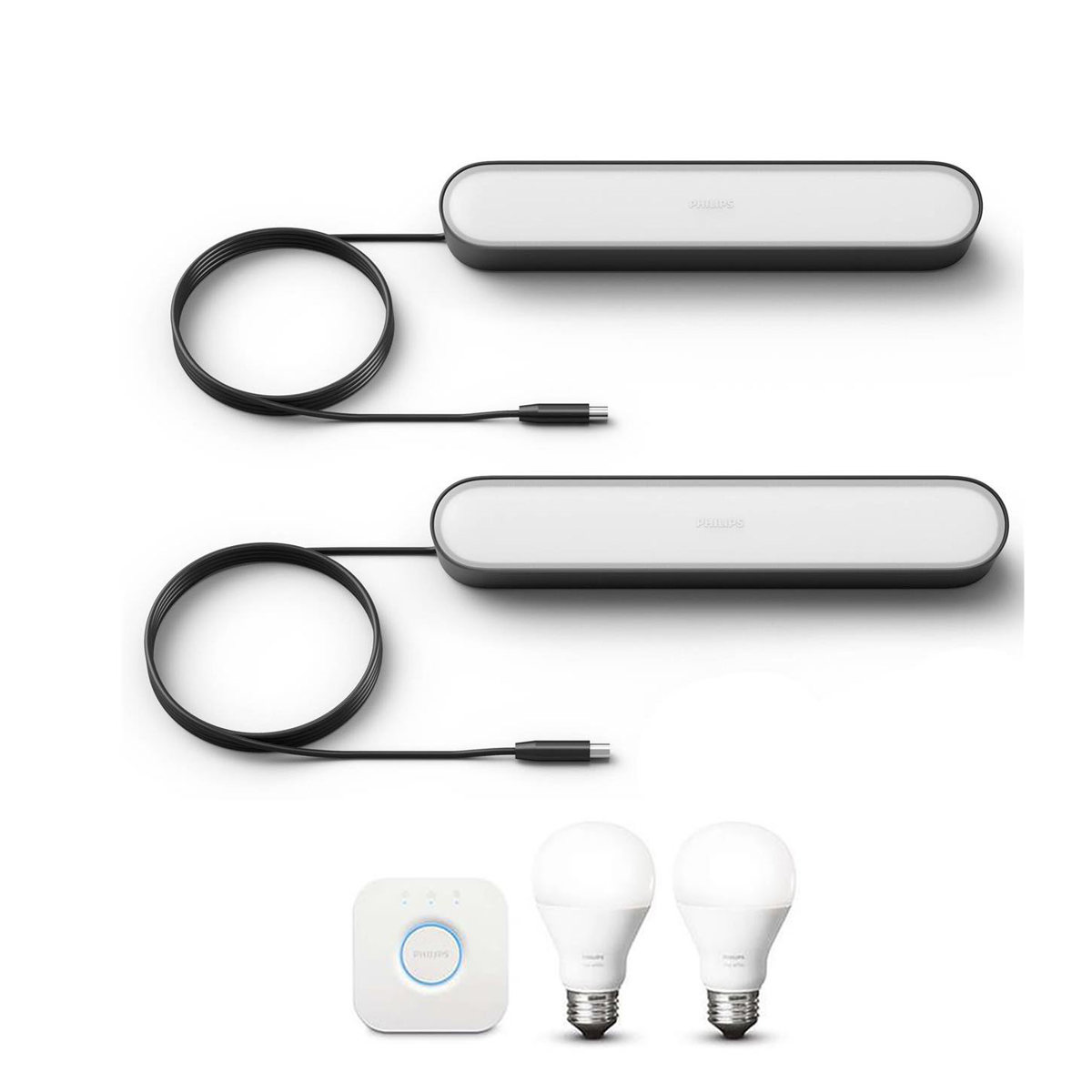 

Philips Hue White & Color Ambiance Play Light Bar Black,2-Pack W/A19 Starter Kit