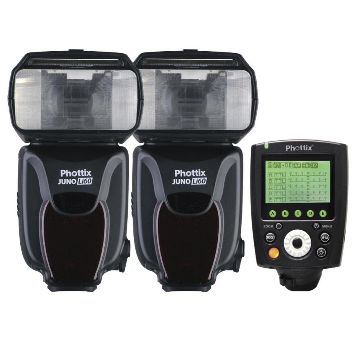 

Phottix Juno Li60 2-Pack Tranceiver Flash with Odin II Combo for Canon