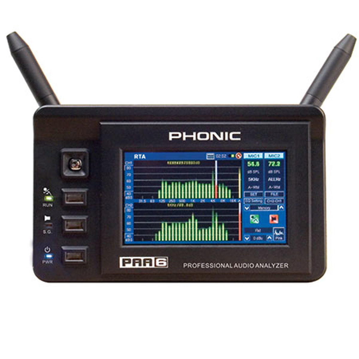 Image of Phonic PAA6 Digital 2 Channel Real Time Audio Spectrum Analyzer