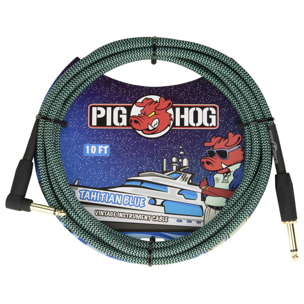 Image of Pig Hog 'Tahitian Blue' Instrument Cable