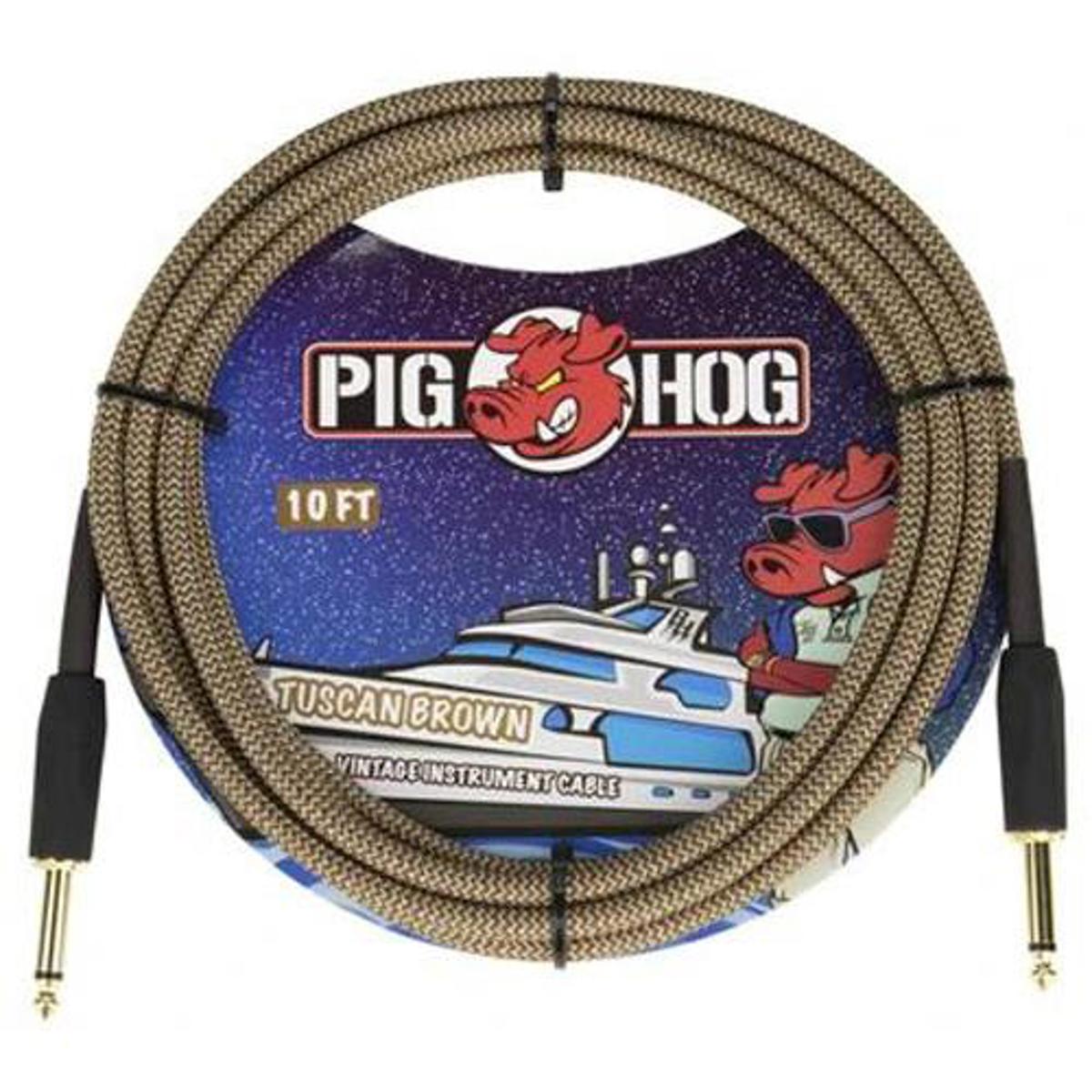 

Pig Hog 'Tuscan Brown' Instrument Cable, Straight to Straight, 10'