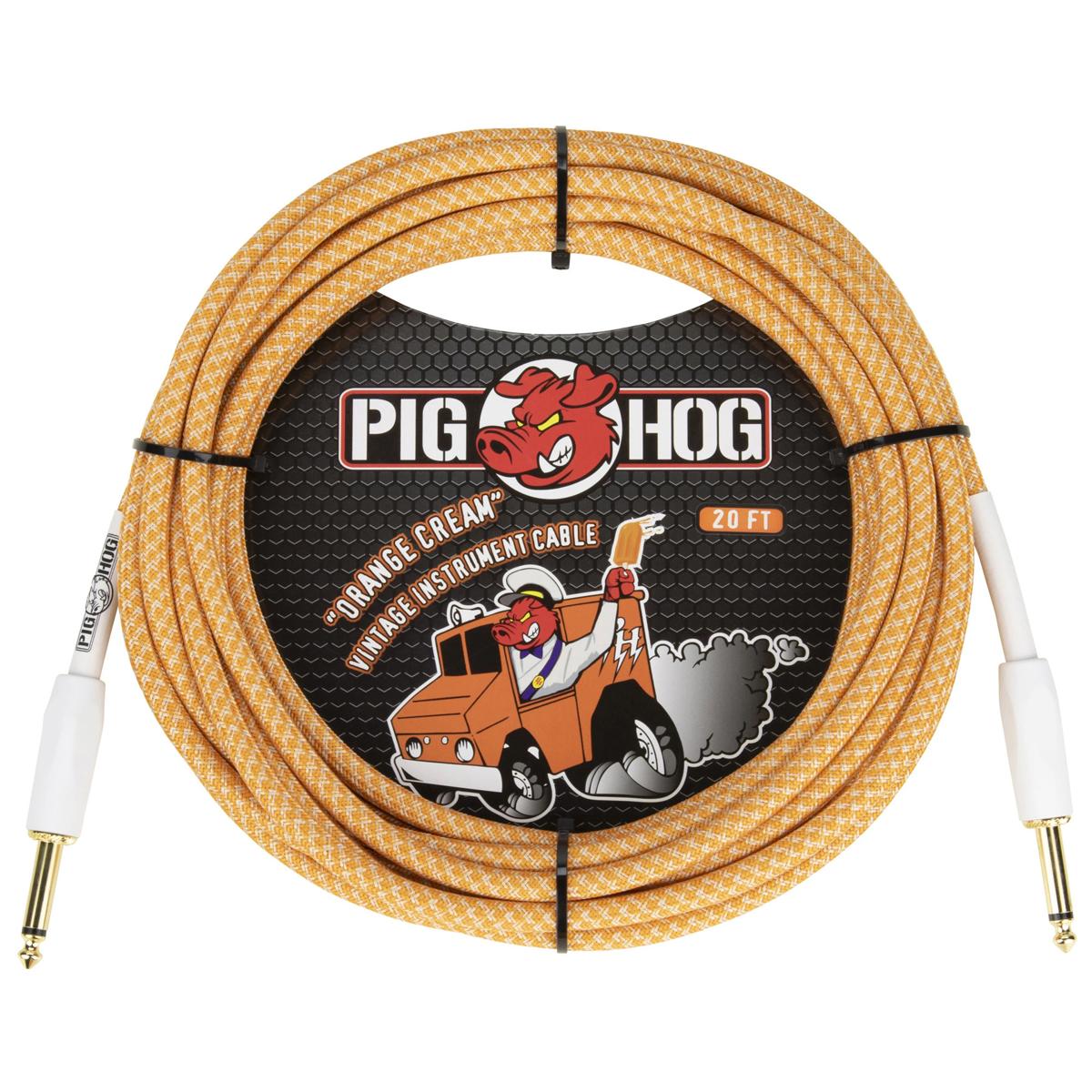 

Pig Hog 'Orange Crme 2.0' Instrument Cable, Straight to Straight, 20'
