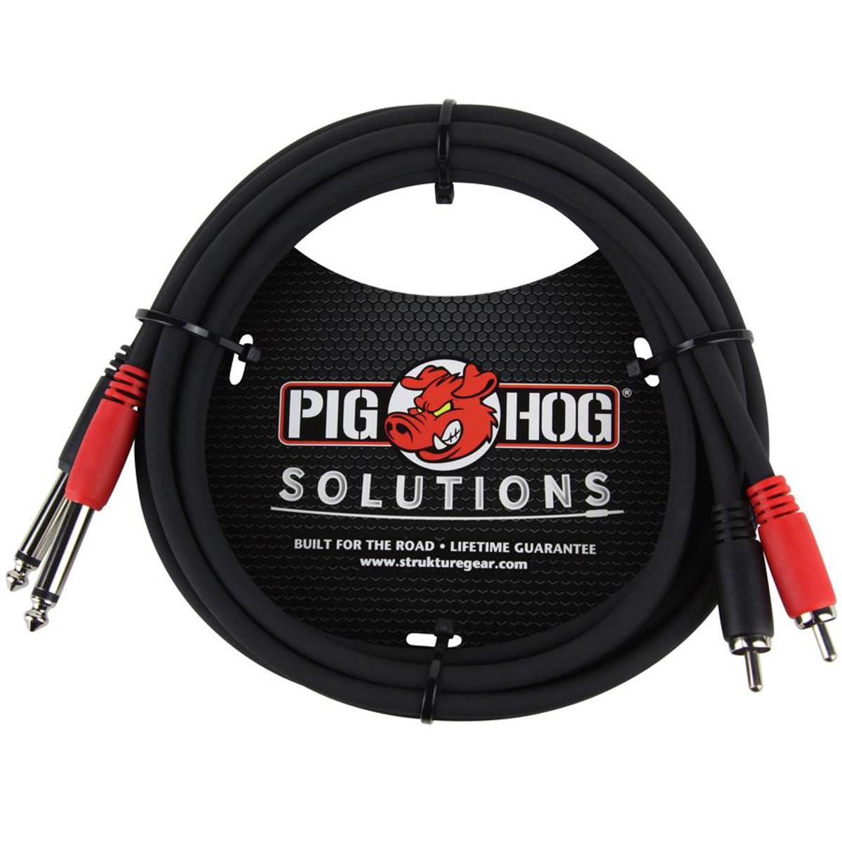 

Pig Hog 6' RCA Male to 1/4" Mono Male Dual Cable