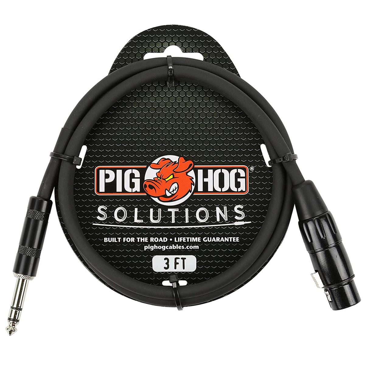 Image of Pig Hog 3' TRS Male to XLR Female Balanced Cable
