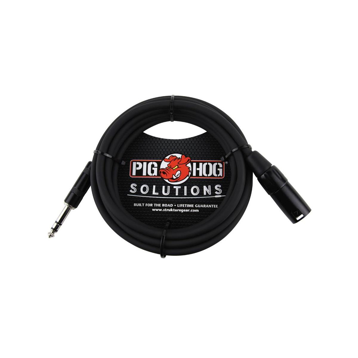 Image of Pig Hog 10' TRS Male to XLR Male Balanced Cable