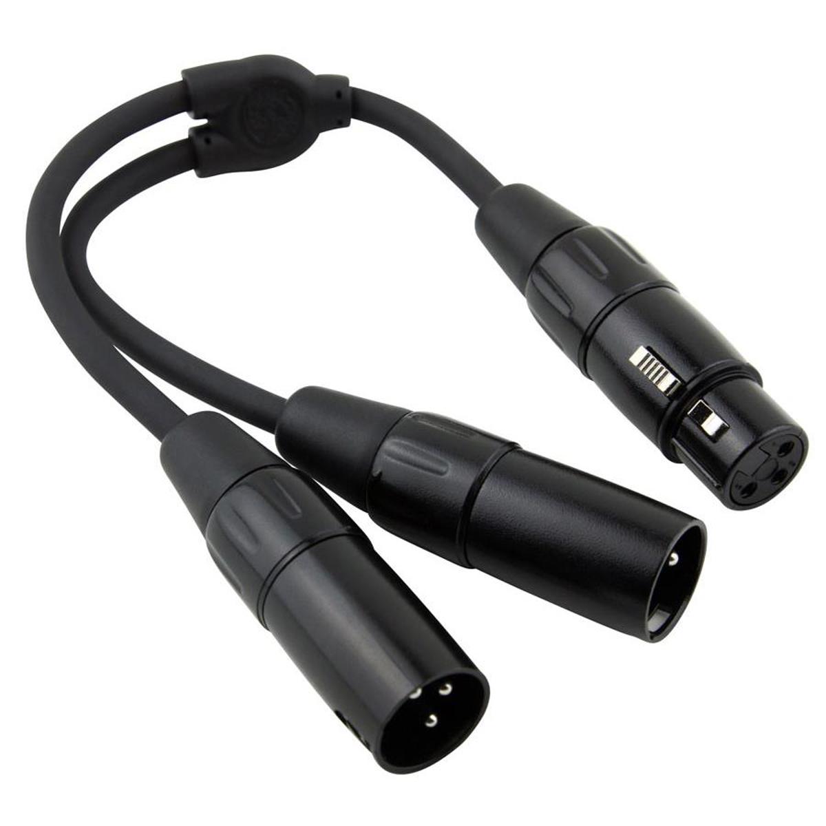 

Pig Hog 6" XLR Female to Dual XLR Male Y Cable