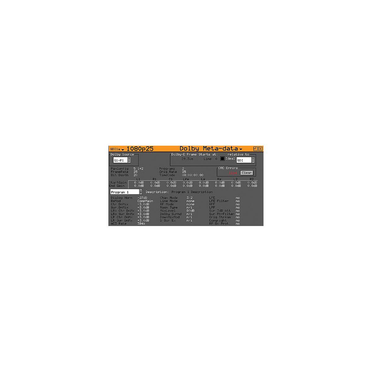 Image of PHABRIX Dolby E-D-D+ Bitstream Analyser Software Option