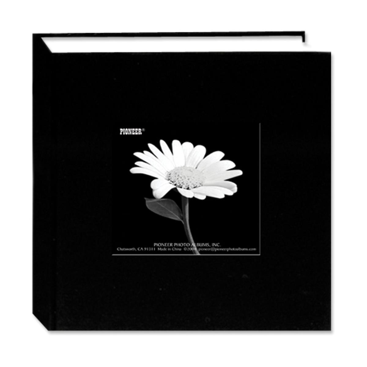 

Pioneer Photo Album Pioneer Cloth Frame Photo Album, Holds 100 4x6" Photos, 1 Per Page, Deep Black