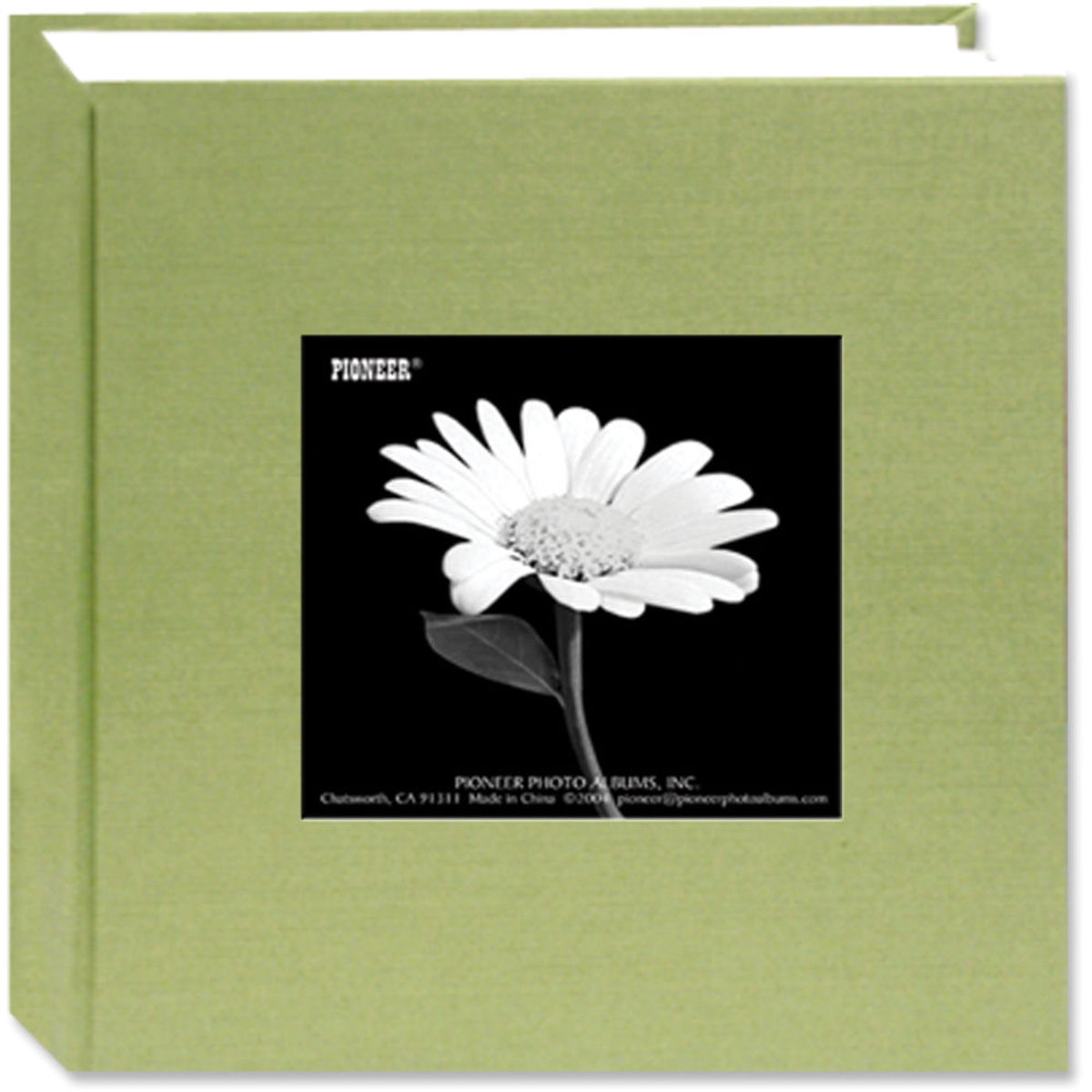 

Pioneer Photo Album Pioneer Cloth Frame Photo Album, Holds 100 4x6" Photos, 1 Per Page, Sage Green