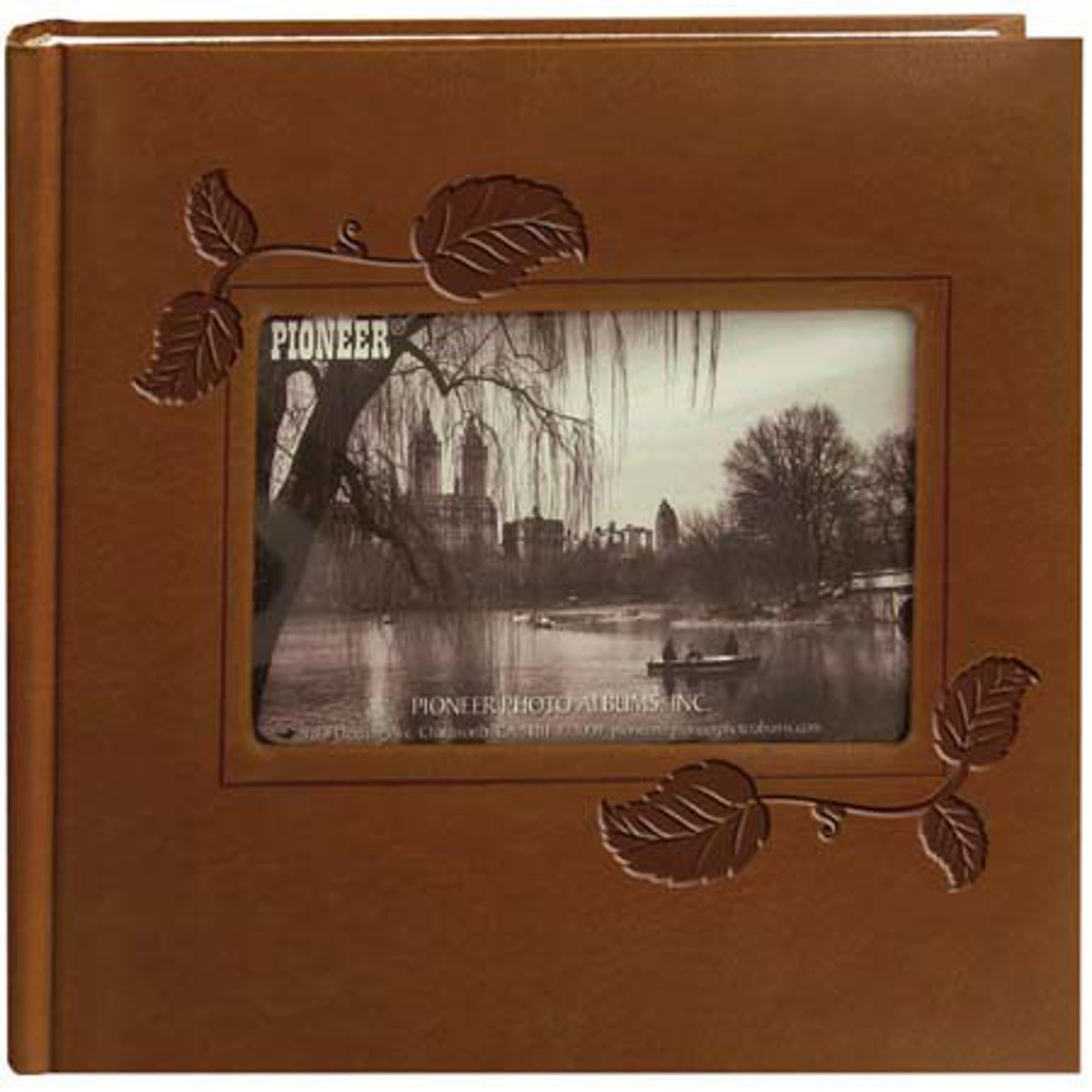 

Pioneer Photo Album Pioneer Embossed Leatherette Framer Photo Album, Holds 200 4x6" Photos,Brown Ivy
