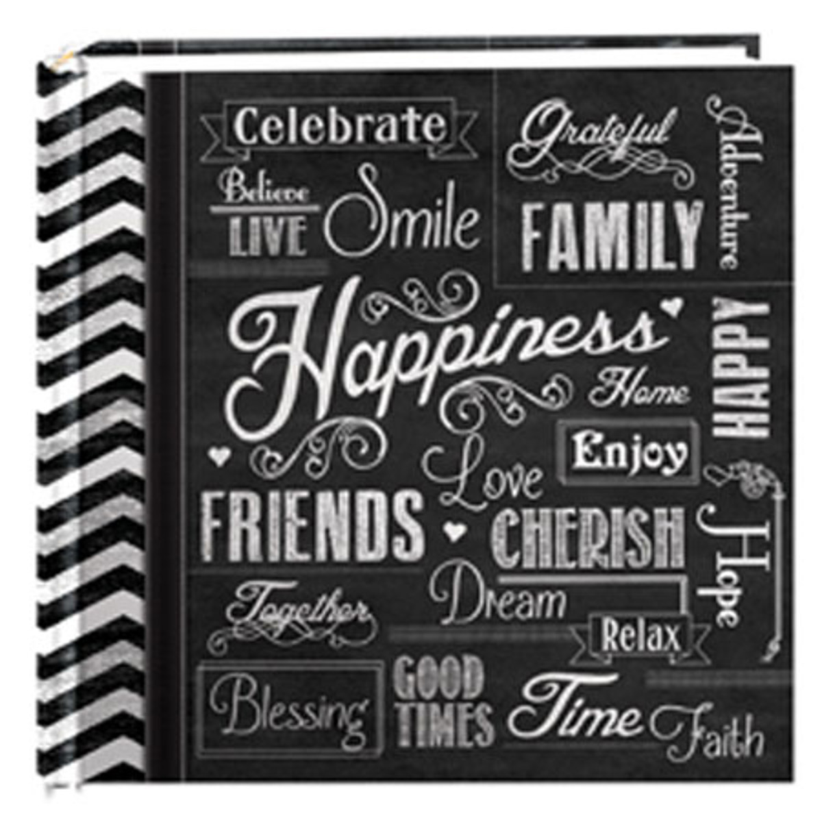 

Pioneer Photo Album Pioneer Desgnr Chalkboard Memo, Holds 200 4x6", 2 Per Page, Design: Happiness