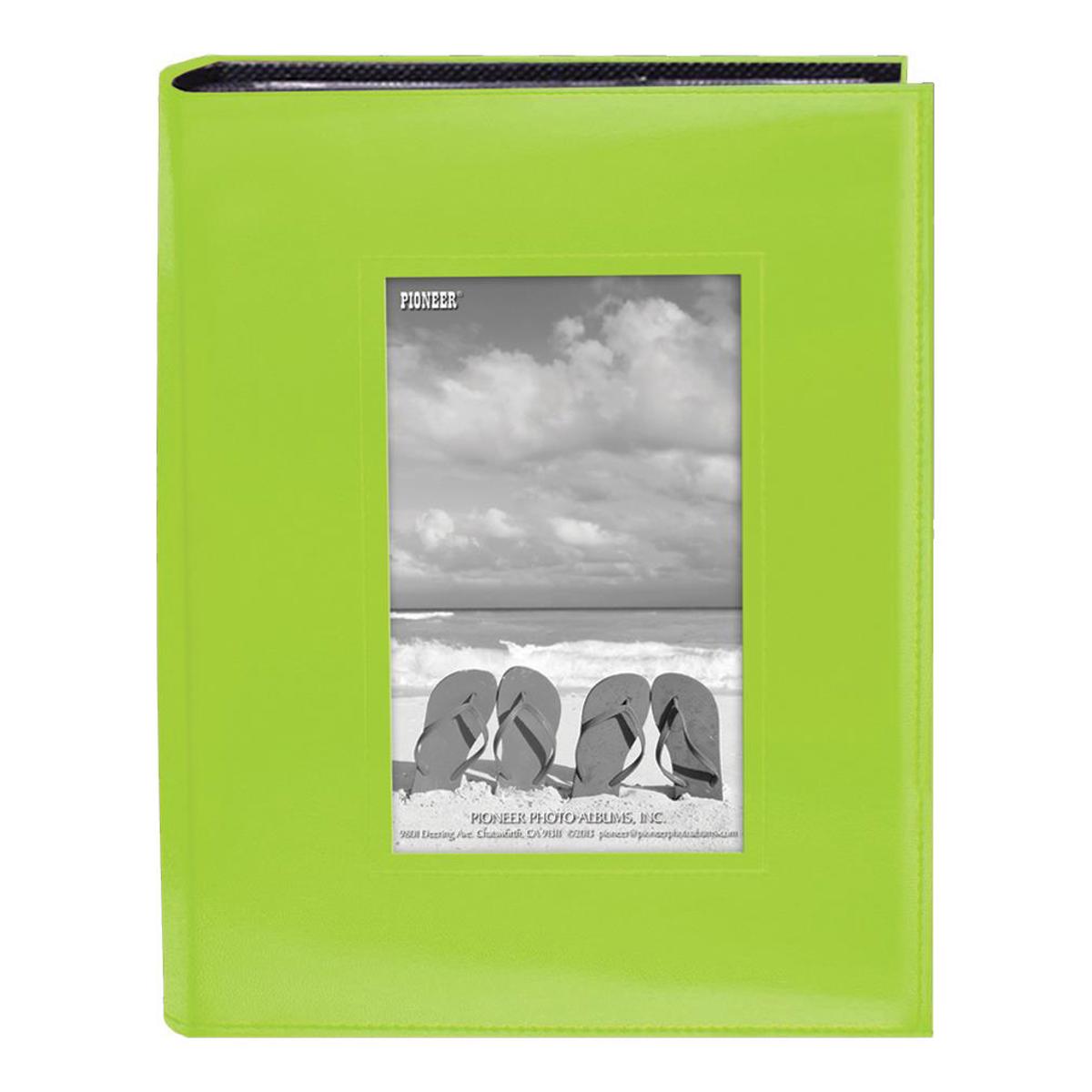 

Pioneer Photo Album Pioneer Sewn Frame Series Bound Photo Album, Holds 200 4x6", 2 Per Page, Green